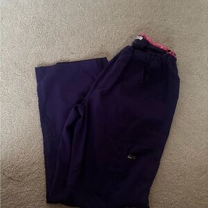 Koi Purple Scrub Pants with Pink Accents